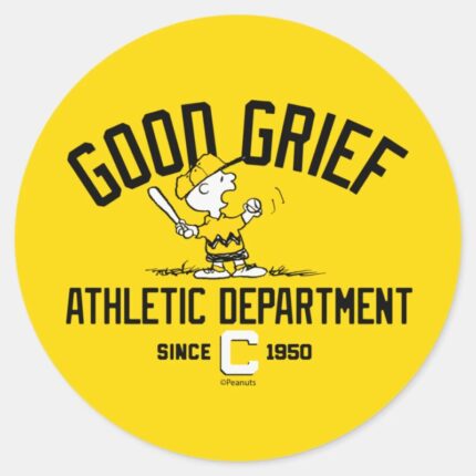 Good Grief Athletic Department Classic Round Sticker