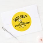 Good Grief Athletic Department Classic Round Sticker