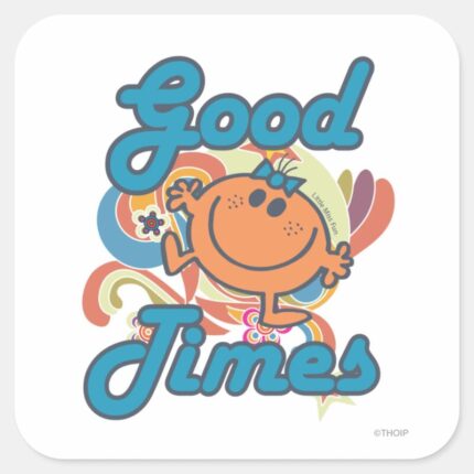 Good Times With Little Miss Fun Square Sticker