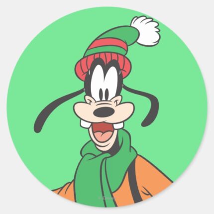 Goofy Classic Round Sticker