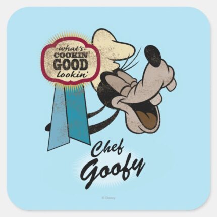 Goofy Chef Square Sticker