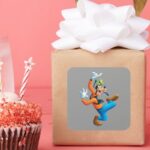 Goofy Dancing Square Sticker