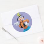 Goofy Hand On Hip Classic Round Sticker