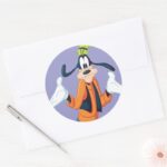 Goofy Hands Out Classic Round Sticker