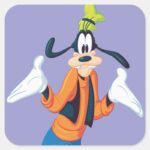 Goofy Hands Out Square Sticker