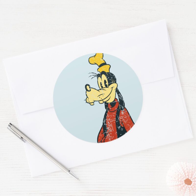 Goofy Vintage Classic Round Sticker