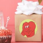 Gossamer Posing Color Classic Round Sticker