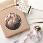 Gotham Burning Classic Round Sticker