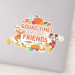 Gourd Times With Donald And Mickey Sticker
