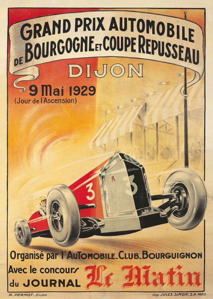 Grand Prix Bourgogne Dijon 9 Mai Poster