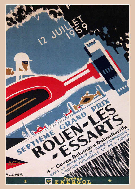 Grand Prix Rouen Les Essarts 12 Juillet Poster