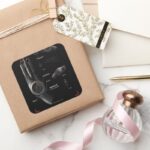 Grappling Gun Diagram Square Sticker