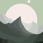 Green Land Peak Spring Vibes Poster