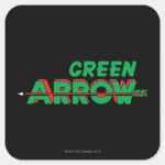 Green Arrow Logo 2 Square Sticker