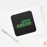 Green Arrow Logo 2 Square Sticker