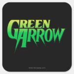 Green Arrow Logo 3 Square Sticker