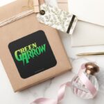 Green Arrow Logo 3 Square Sticker