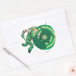 Green Arrow With Target 2 Classic Round Sticker