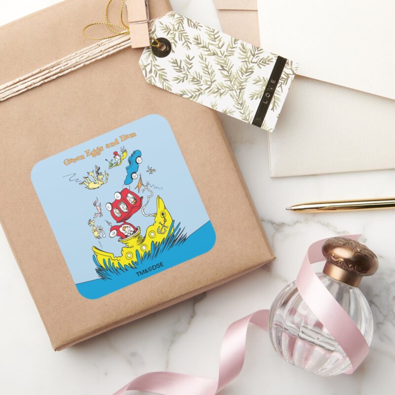 Green Eggs And Ham I Do Not Like Them Anywhere Square Sticker