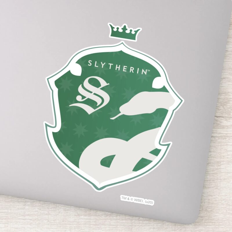 Green SLYTHERIN™ Outlined Crowned Crest Sticker Green SLYTHERIN™ Outlined Crowned Crest Sticker
