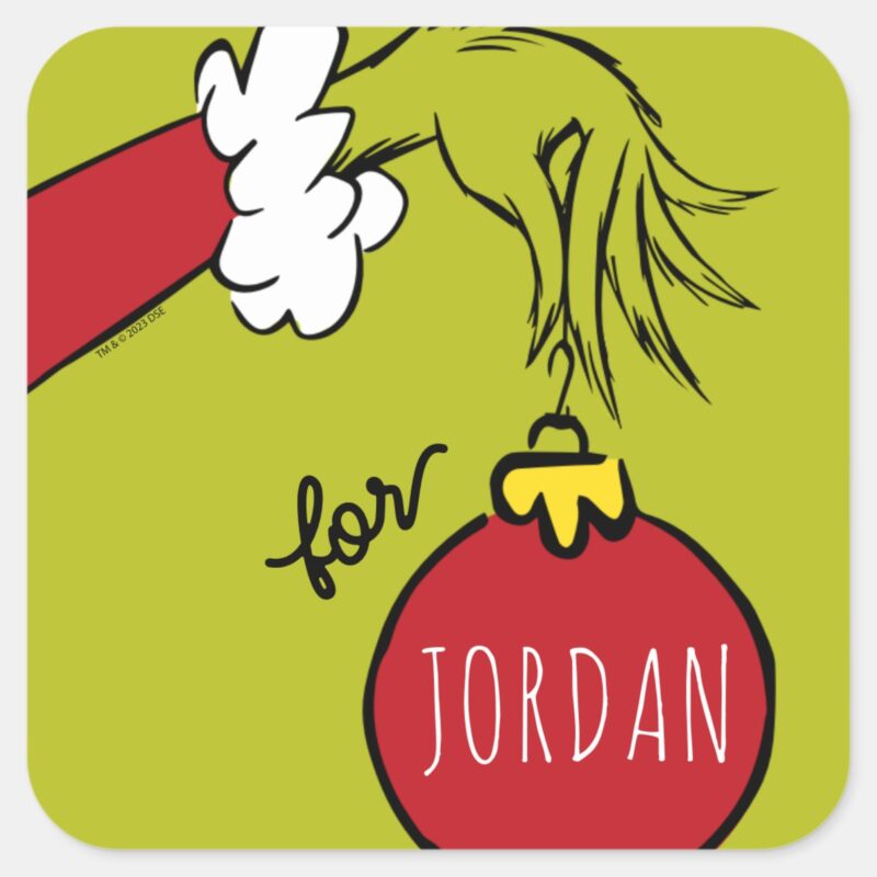 Grinch For Birthday Christmas Gift Tag