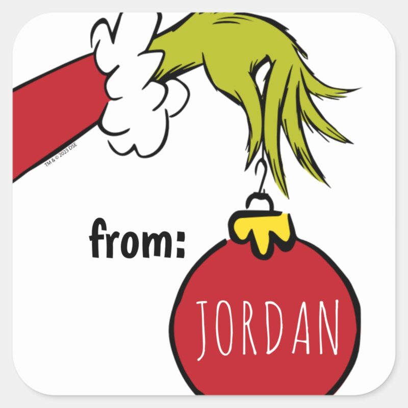 Grinch From Birthday Christmas Gift Tag Grinch From Birthday Christmas Gift Tag