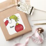 Grinch From Birthday Christmas Gift Tag