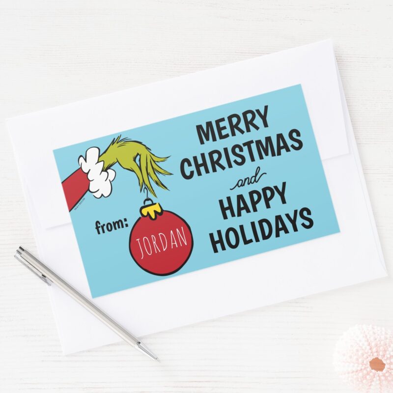 Grinch From Christmas Gift Tag