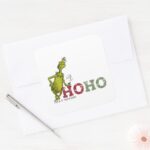 Grinch Ho Ho Ho Square Sticker