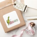 Grinch Ho Ho Ho Square Sticker