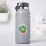 Grinch Max Christmas Wreath Sticker