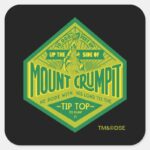 Grinch Mount Crumpit Square Sticker