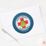 Grinch Mt. Crumpit Snow Patrol Classic Round Sticker