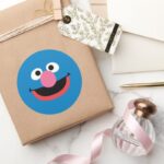 Grover Face Art Classic Round Sticker