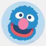 Grover Head Classic Round Sticker