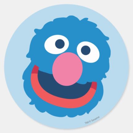 Grover Head Classic Round Sticker