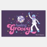 Grover Feeling Groovy Rectangular Sticker