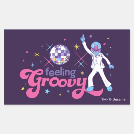 Grover Feeling Groovy Rectangular Sticker