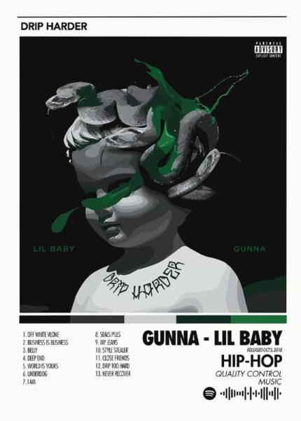 Gunna And Lil Baby Drip Harder Music Poster
