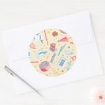 HARRY POTTER™ Birthday Celebration Pattern Classic Round Sticker
