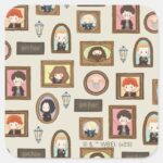 HARRY POTTER™ Chibi Picture Frame Pattern Square Sticker