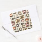 HARRY POTTER™ Chibi Picture Frame Pattern Square Sticker