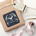 HARRY POTTER™ Hedwig Delivering Holiday Letter Square Sticker