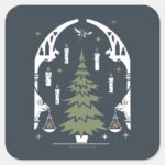 HARRY POTTER™ Magical Christmas Tree Square Sticker