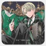 HARRY POTTER™ Anime Draco Malfoy Seated Square Sticker