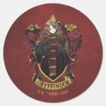 HARRY POTTER™ Anime Hermione House Crest Classic Round Sticker