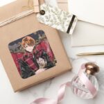 HARRY POTTER™ Anime Ron Weasley Seated Square Sticker