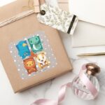 HARRY POTTER™ CARTOON HOGWARTS™ HOUSES SQUARE STICKER