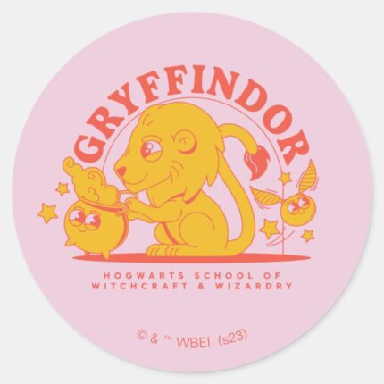 HARRY POTTER™ Cute GRYFFINDOR™ Hogwarts School Classic Round Sticker