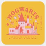 HARRY POTTER™ Cute HOGWARTS™ School Square Sticker